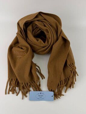 Prada Scarf Brown Cashmere Vintage